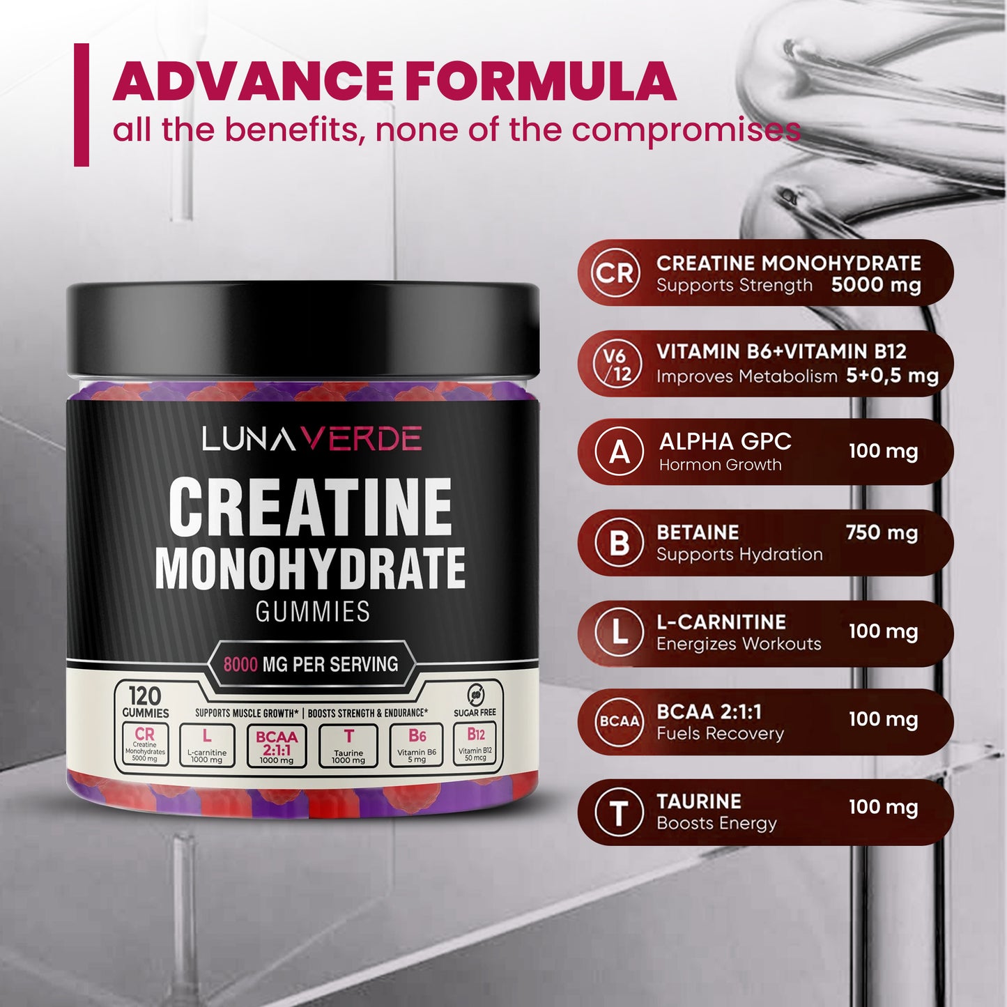 Creatine Gummies (Sugar Free)
